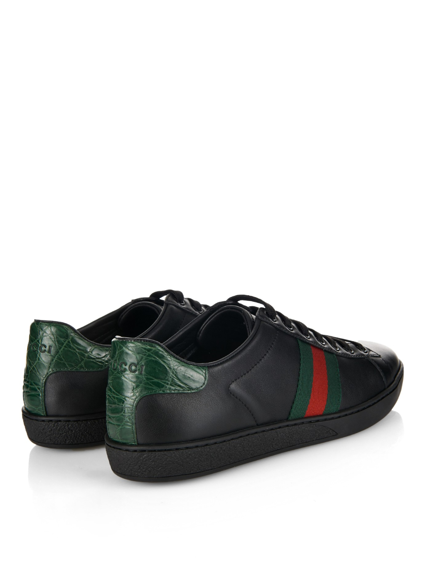 black gucci low tops