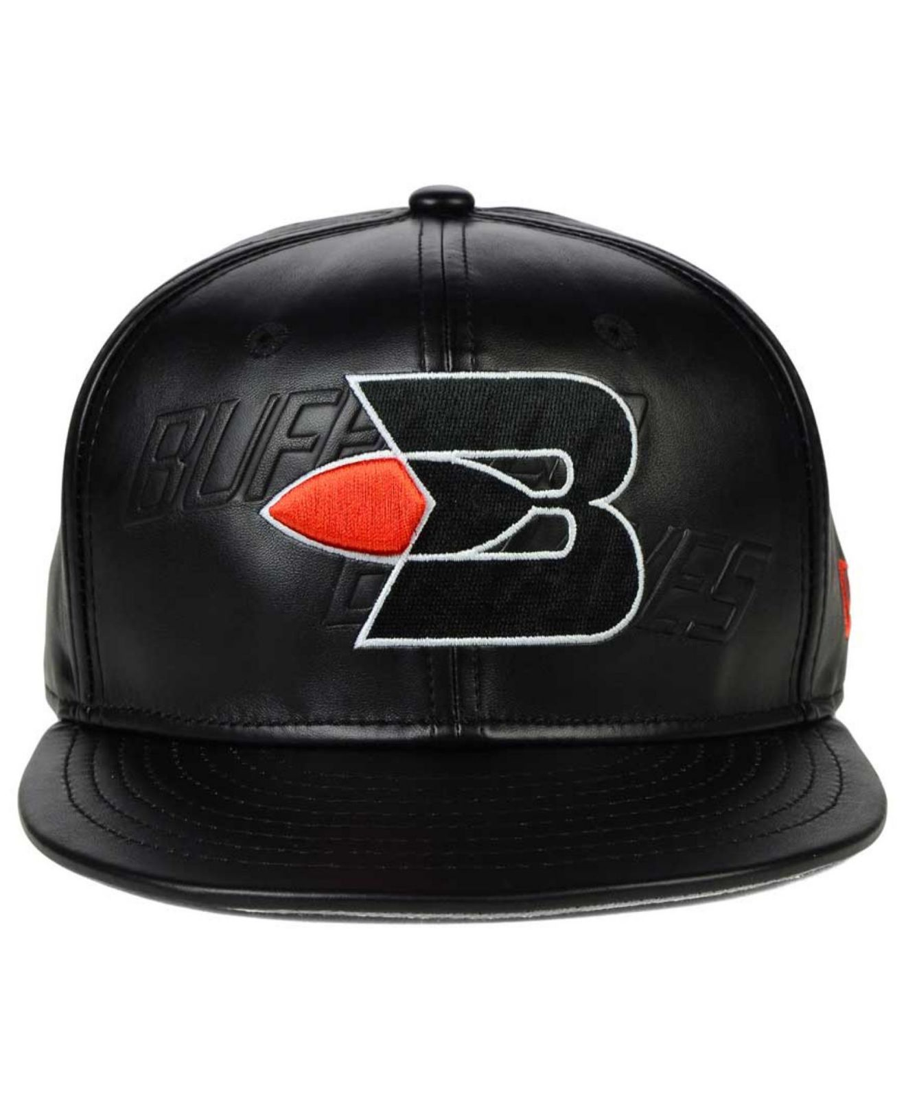 KTZ Buffalo Braves Hwc Faux Leather Shadow 9fifty Snapback Cap in Black for  Men