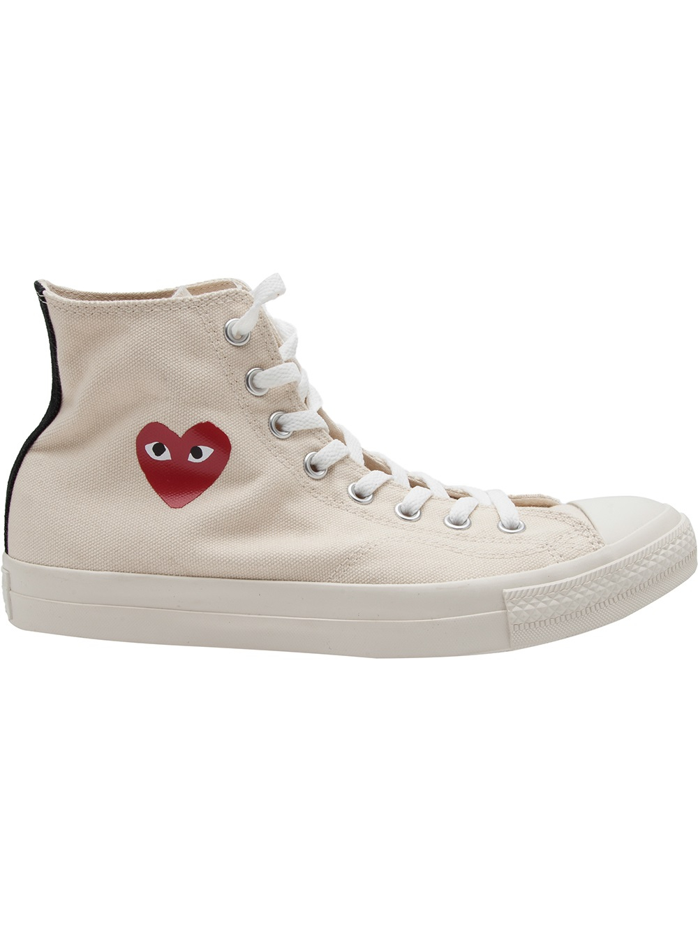 Download Play Comme des Garçons High Top Sneaker in White (Natural ...