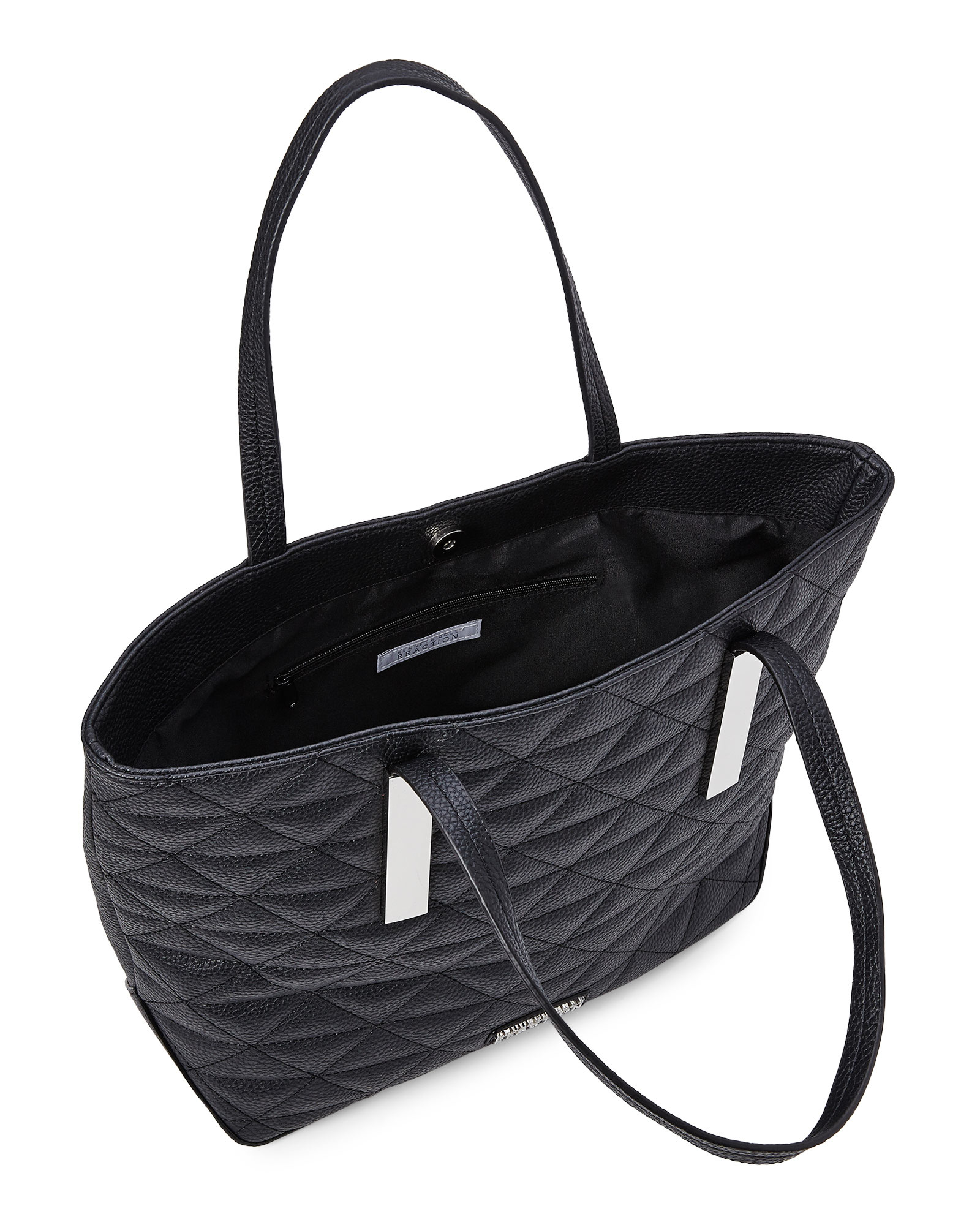 Kenneth Cole Reaction Leather Black Inga Quilted Tote Lyst Leather Black Inga Quilted Tote