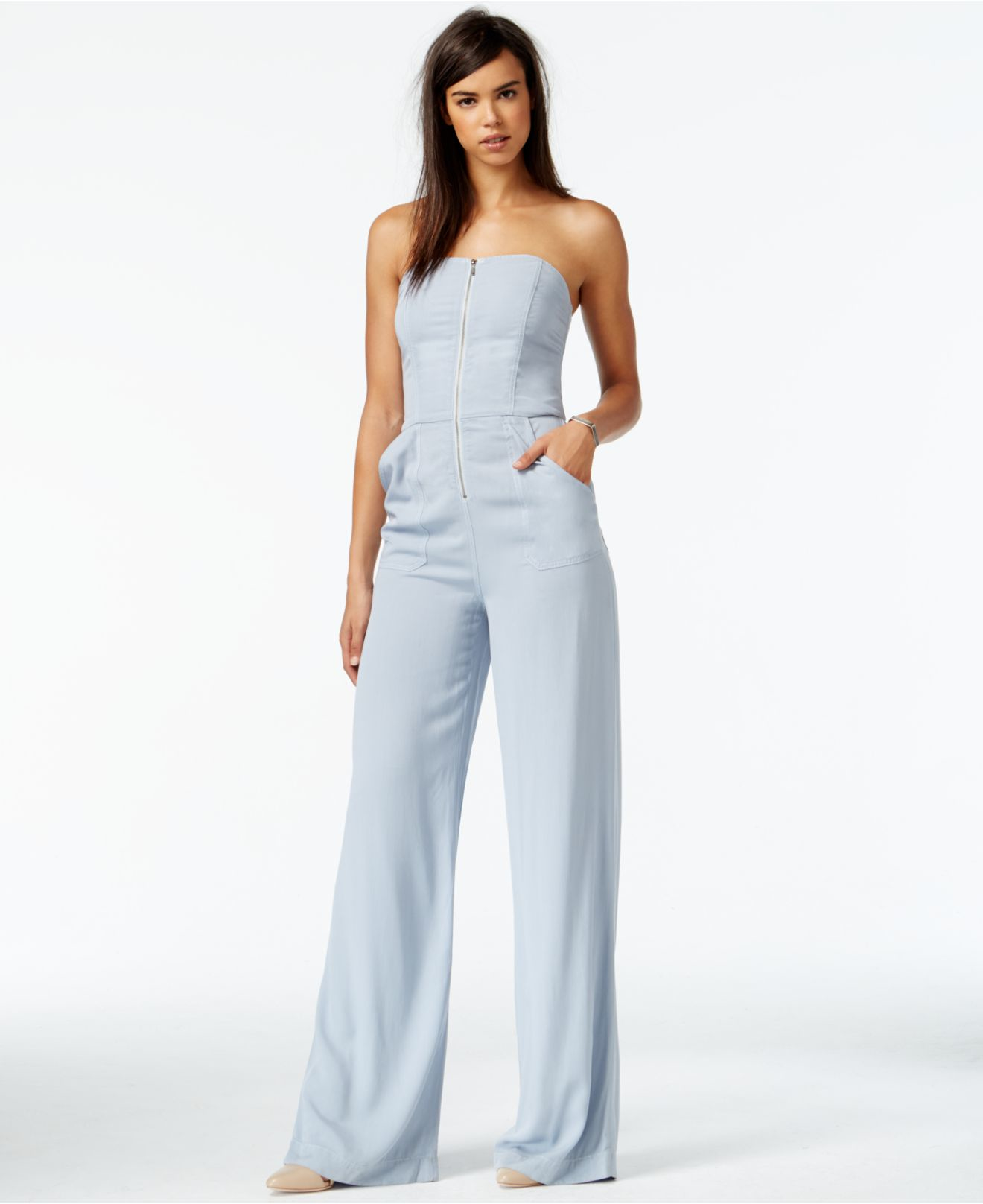 rachel roy denim jumpsuit