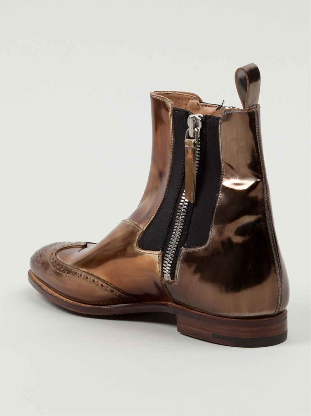 Lyst - Premiata Metallic Chelsea Boots in Metallic for Men