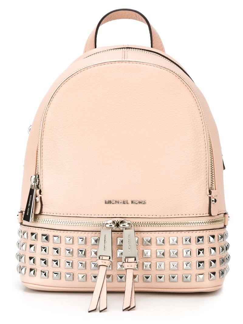 pink mk backpack purse