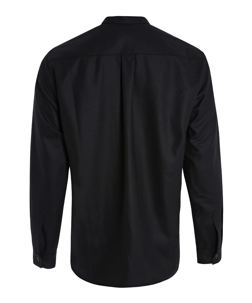 Lemaire Black Heavy Wool Shirt for Men - Lyst