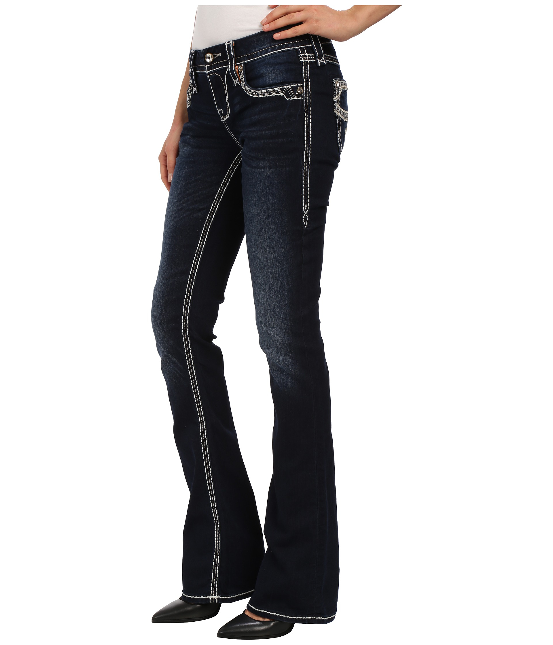 women's rock revival boot cut jeans