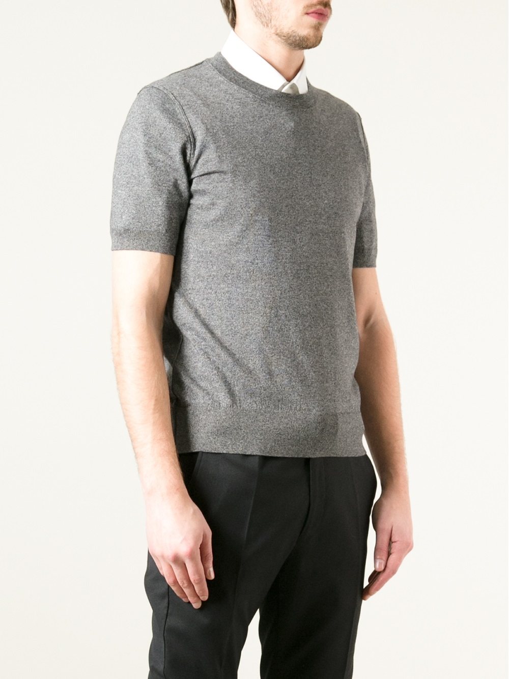 men short sleeve sweater