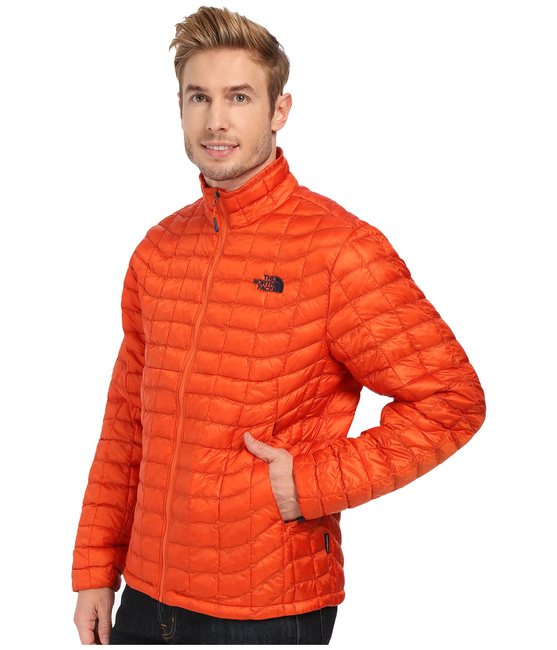 The North Face Synthetic Thermoball™ Full Zip Jacket in Papaya Orange ( Orange) for Men | Lyst