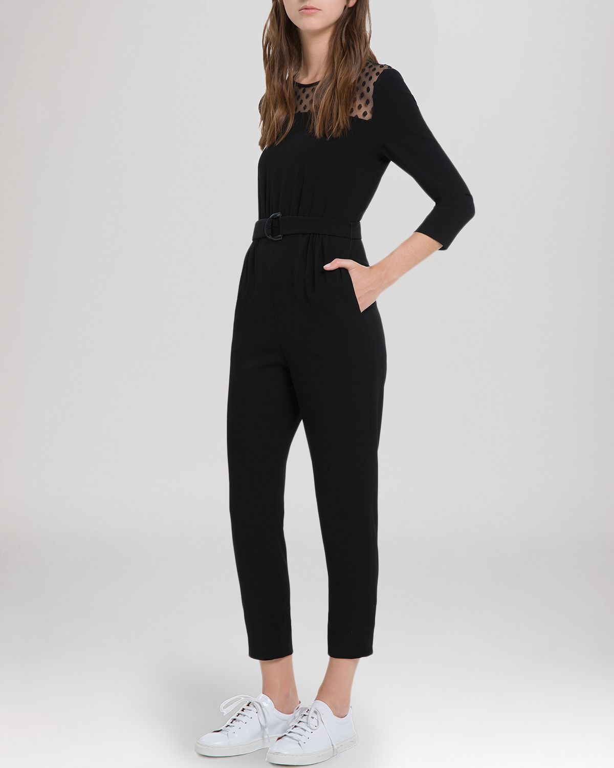 sandro black jumpsuit