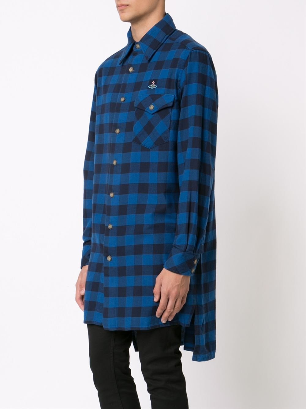 longline flannel shirt