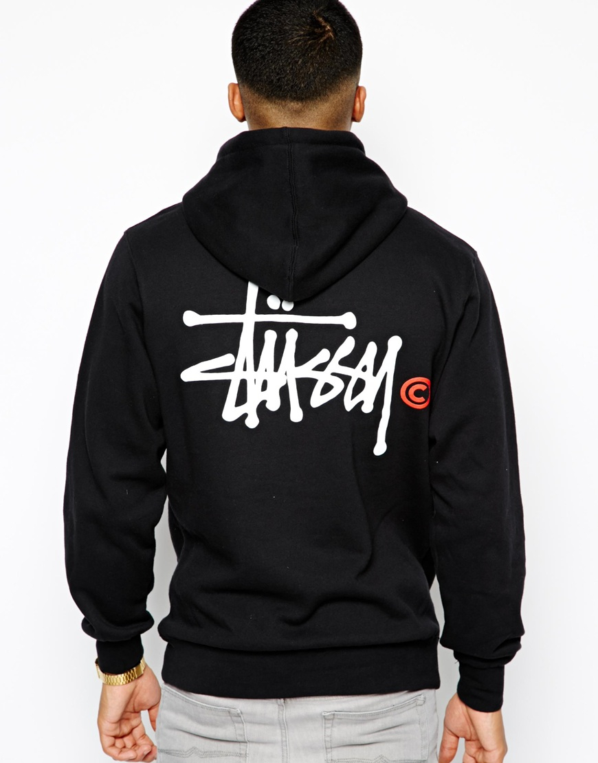 Hoodie Basic Logo Print Black for Men |