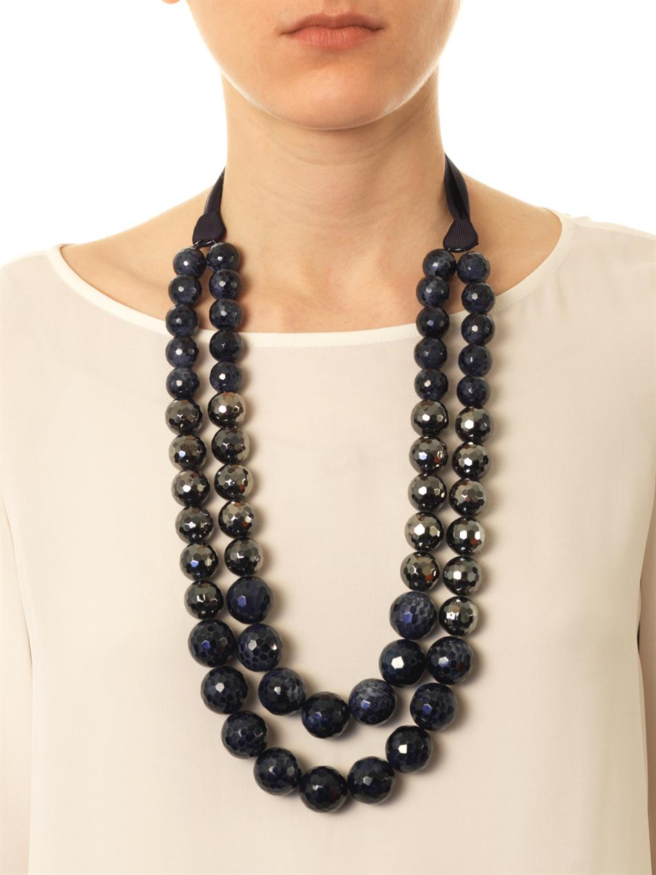 Weekend by Maxmara Lugano Necklace in Blue | Lyst