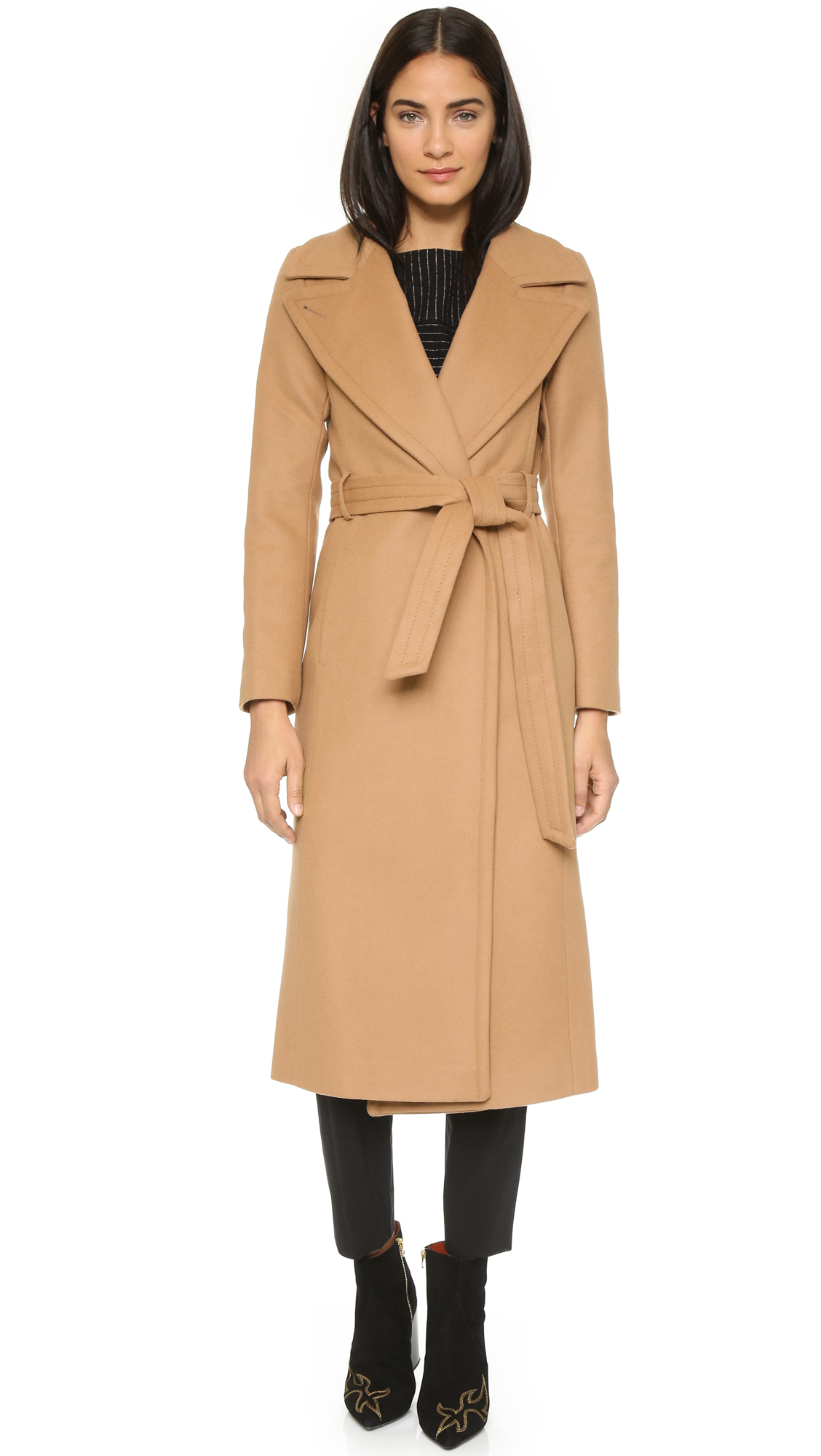 camel wrap jacket