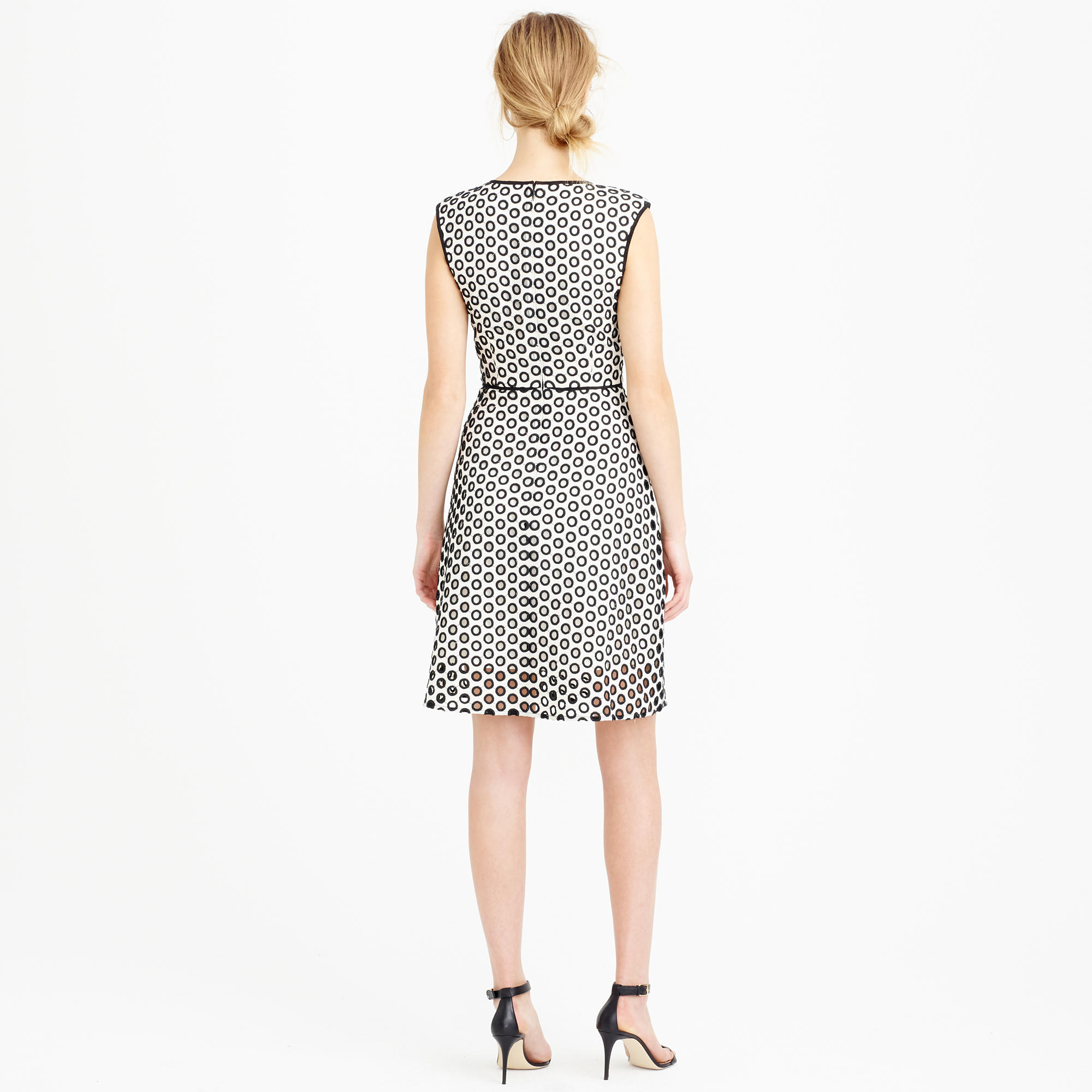 J.Crew Punchedout Eyelet Dress in Gray Lyst