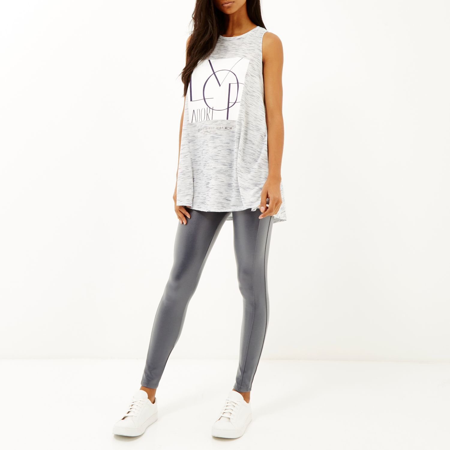 River Island Synthetic Navy Coated High 