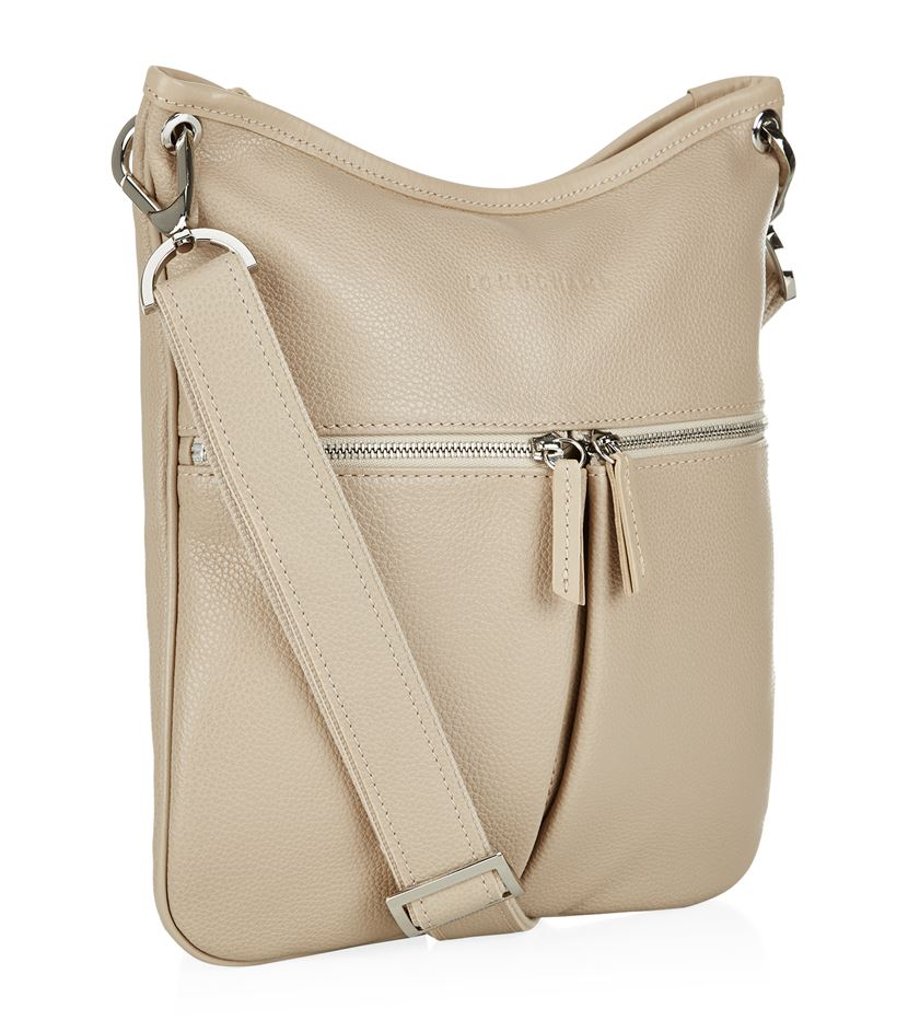 Longchamp Veau Foulonnã© Cross Body Bag in Beige Lyst