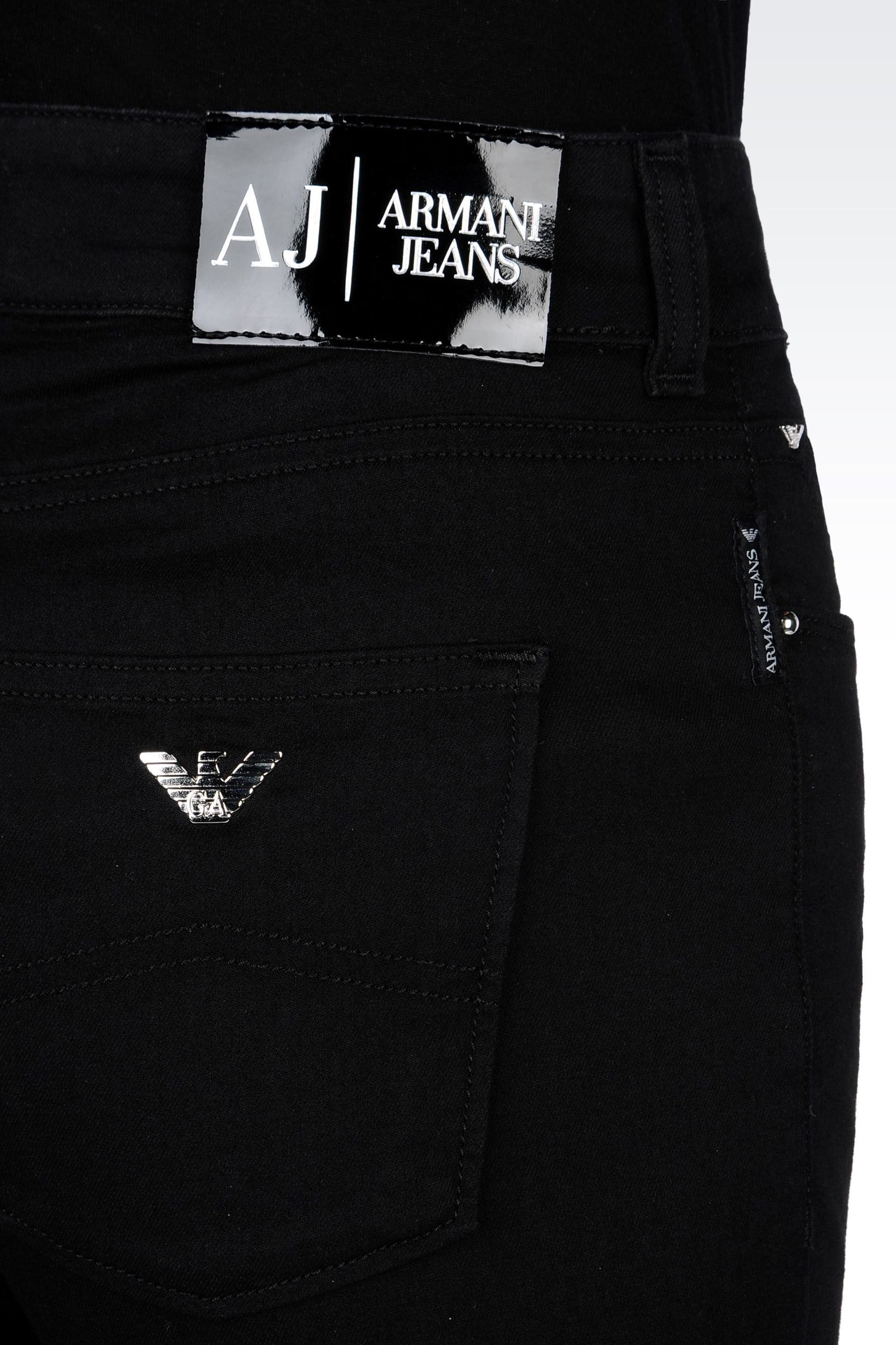 womens black armani jeans