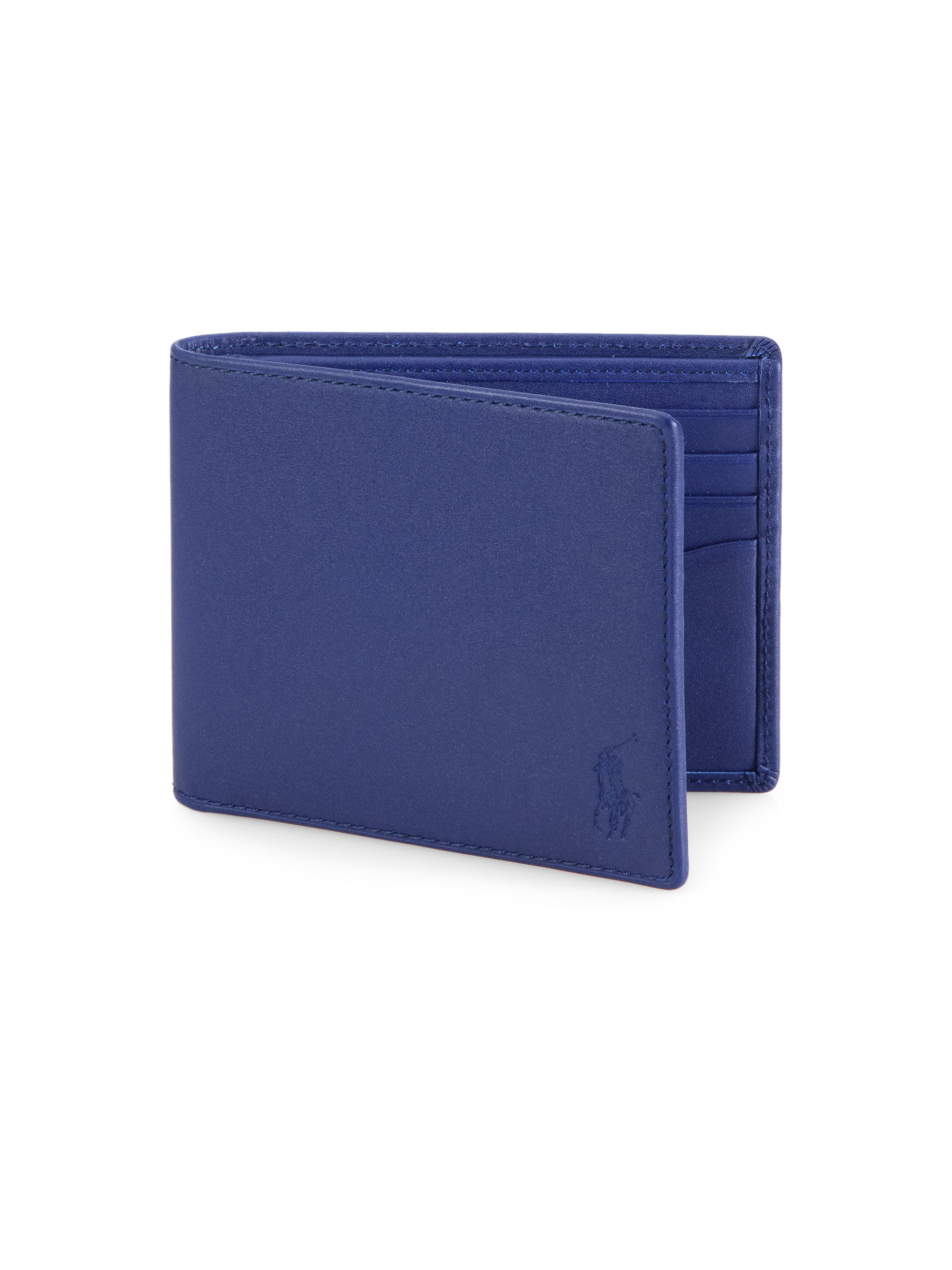 Lyst Polo Ralph Lauren Leather Billfold Wallet in Blue for Men