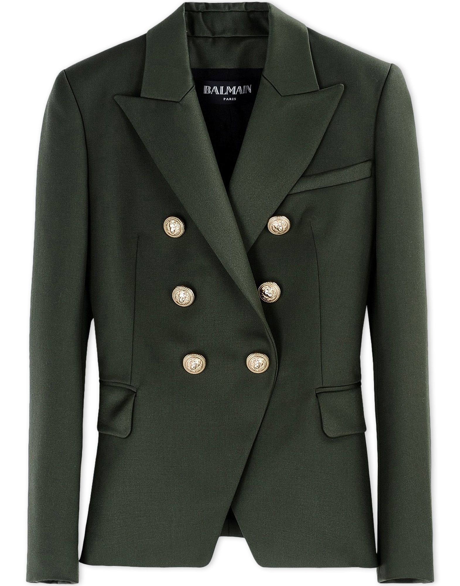 balmain blazer green