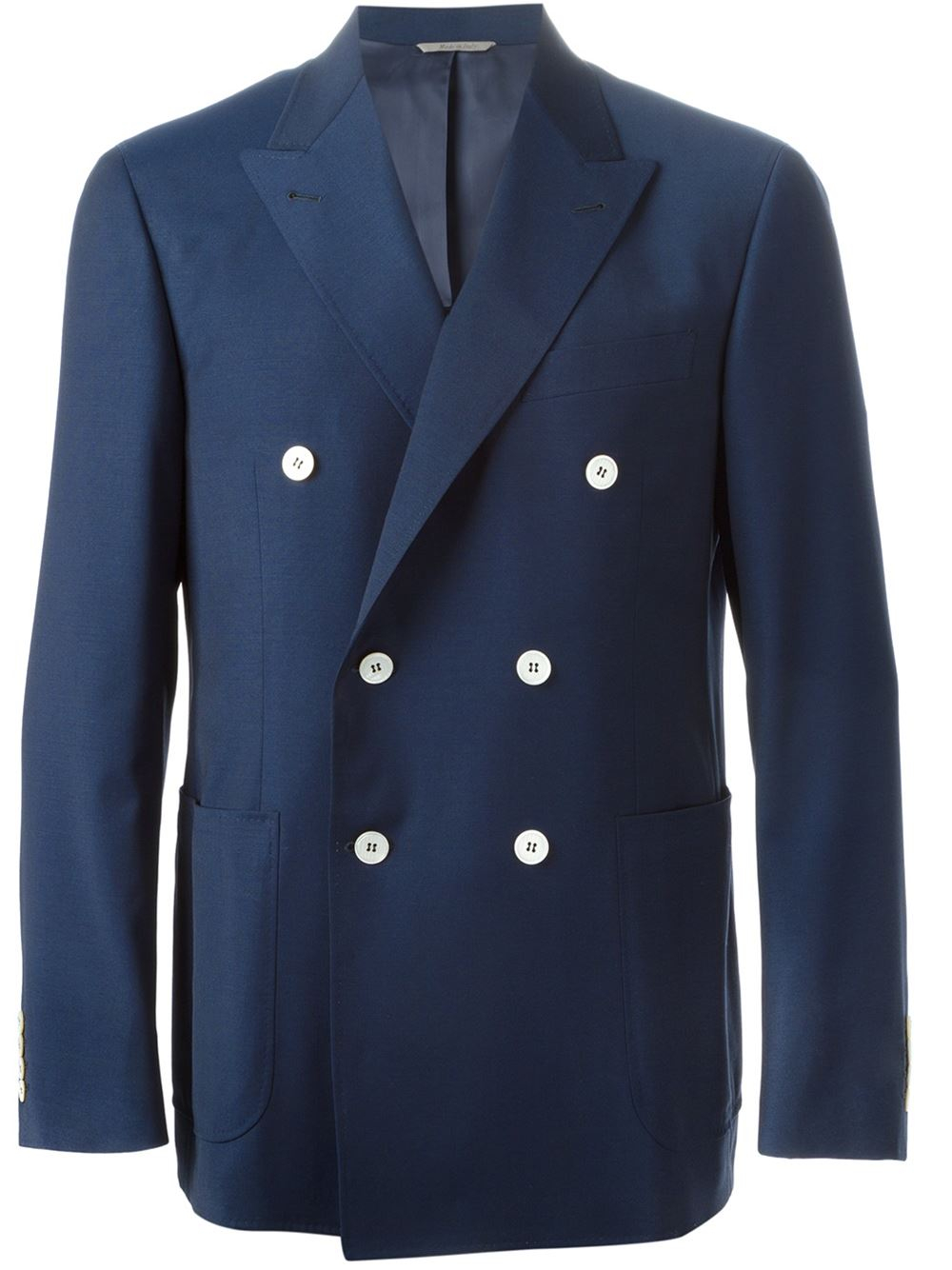 Canali Double Breasted Blazer in Blue for Men | Lyst