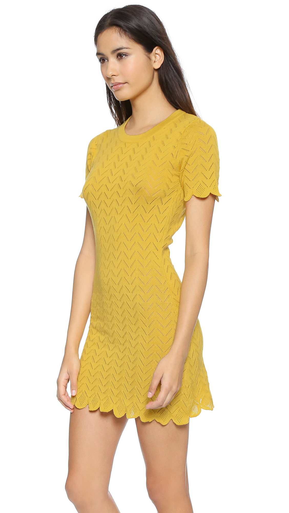 For Love & Lemons Drop Mini Dress - Lemon in Yellow - Lyst