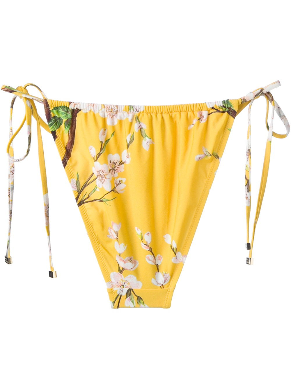 Dolce & Gabbana Cherry Blossom Bikini Bottoms in Yellow Lyst