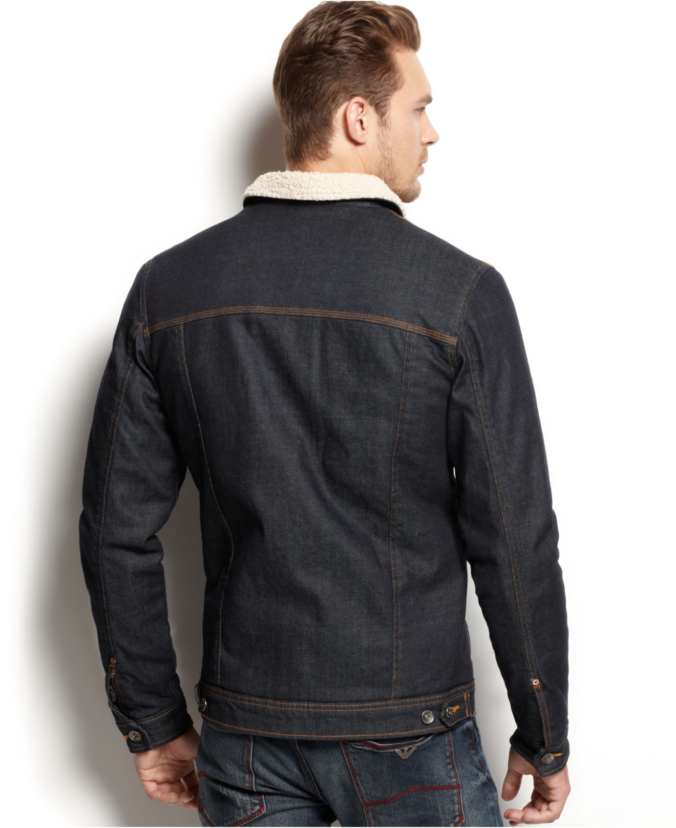 Wesc Hook Sherpa-Lined Denim Jacket in 