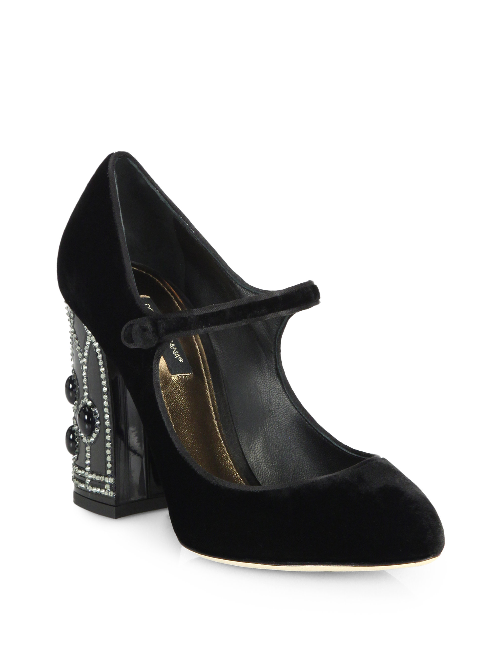 black velvet mary jane heels