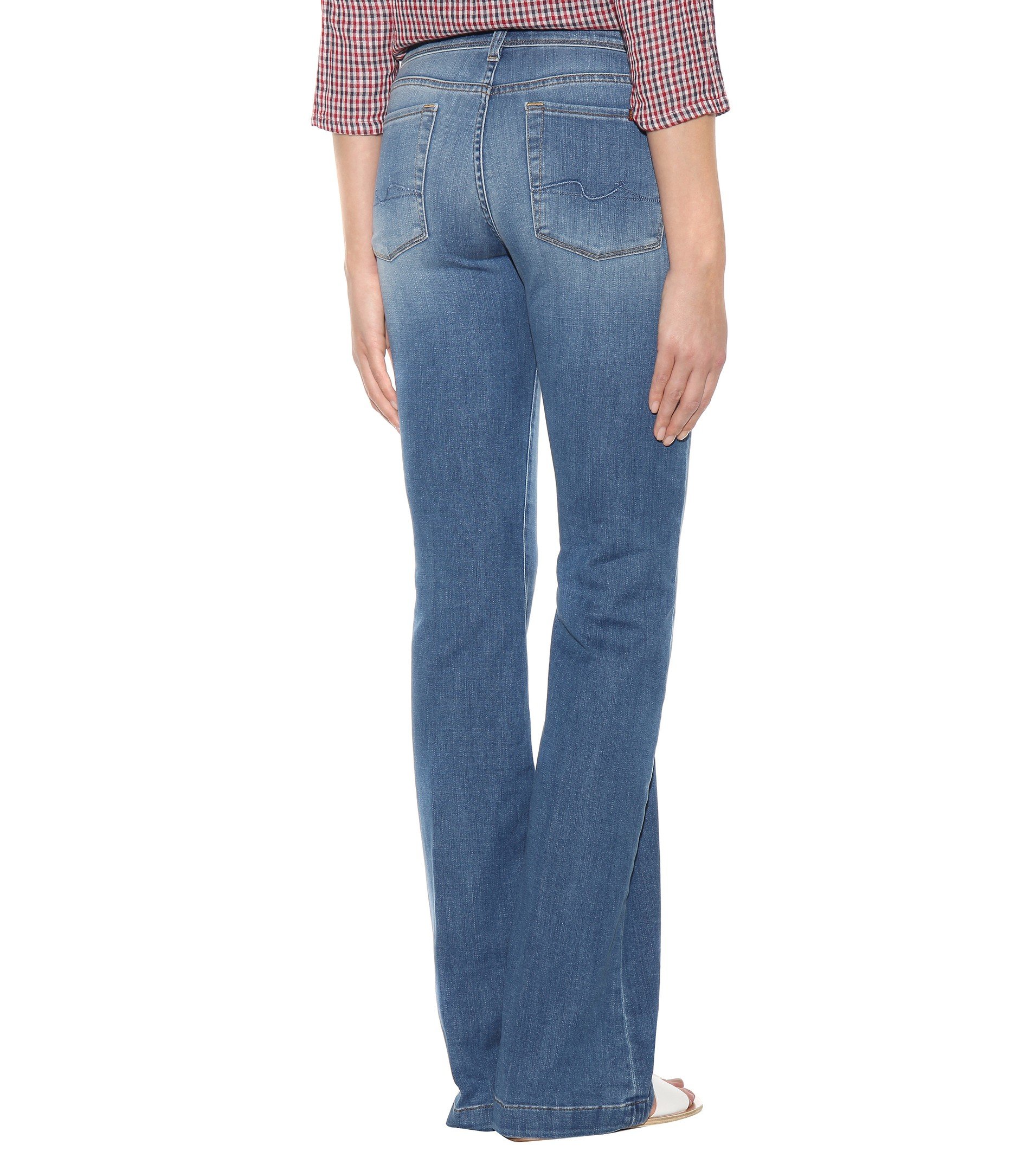 7 For All Mankind Charlize Flared Jeans in Blue | Lyst