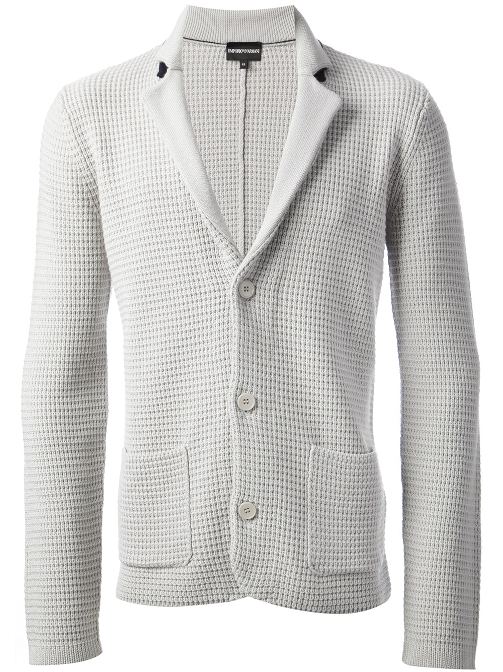 white knit blazer