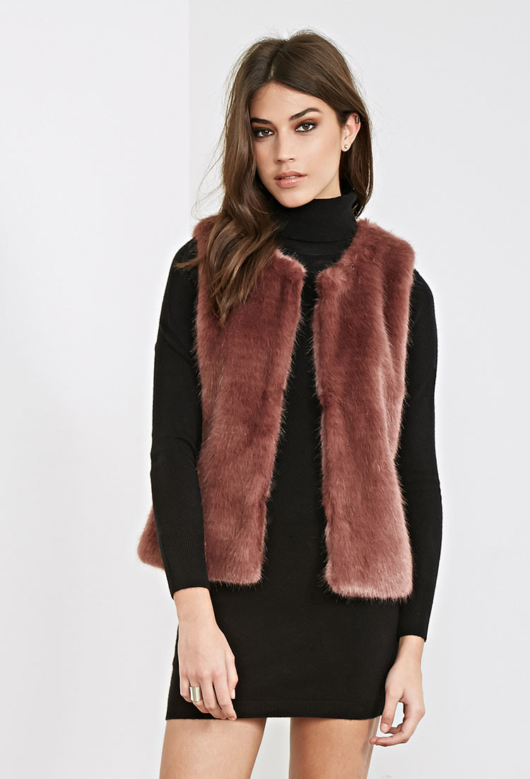 forever 21 fur vest