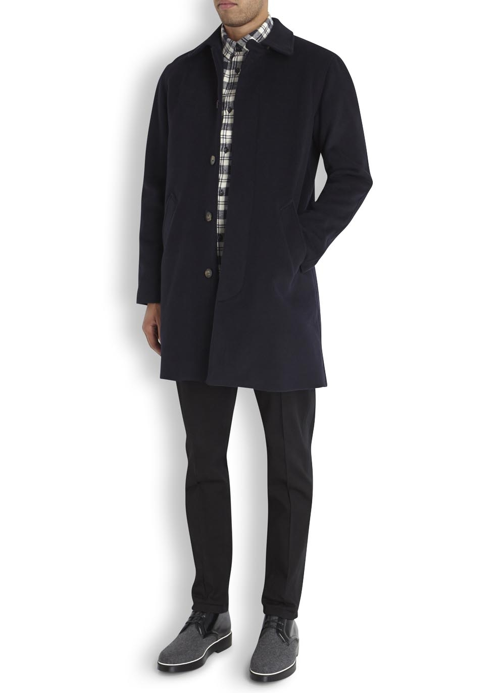 apc navy coat