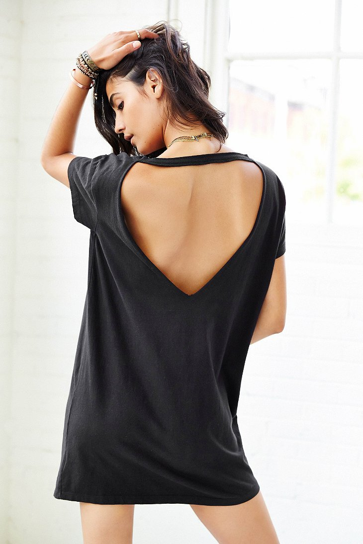 Lyst Truly Madly Deeply Open Back T Shirt Dress In Black