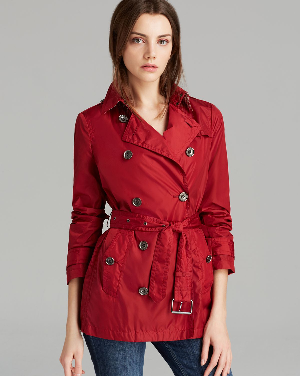 Burberry Brit Alcester Coat in Red (Berry Red) | Lyst