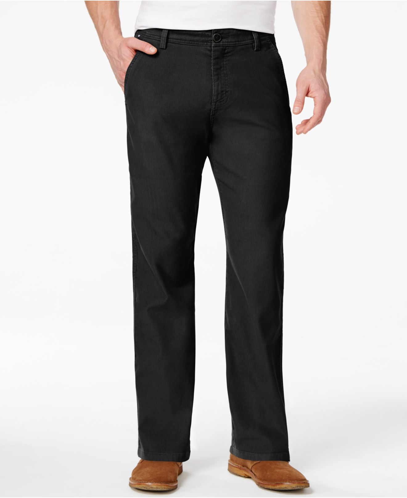 Cutter & Buck Men's Big And Tall Walker Corduroy Pants in Black for Men Lyst