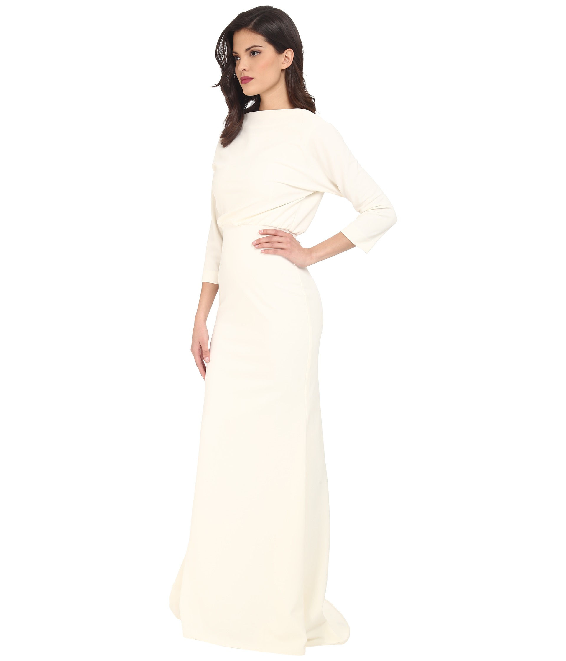 badgley mischka white gown