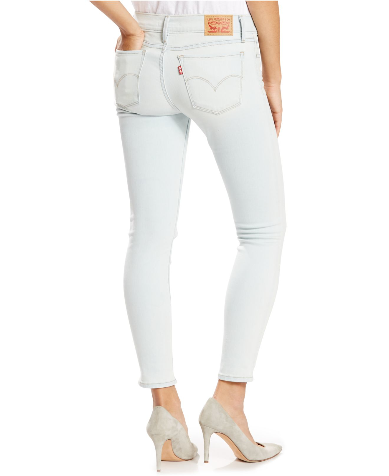 levi's 710 super skinny light blue