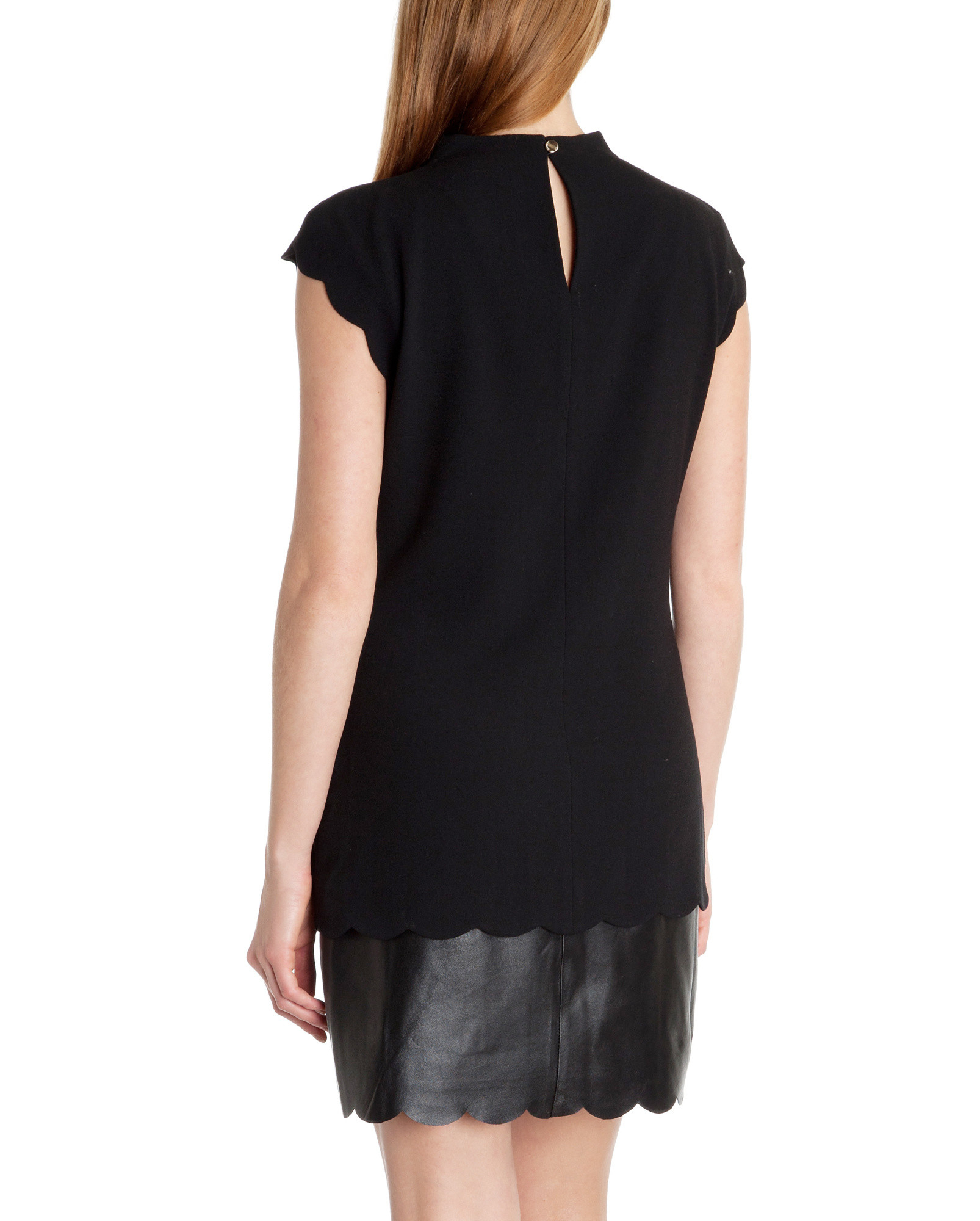 ted baker black scallop dress