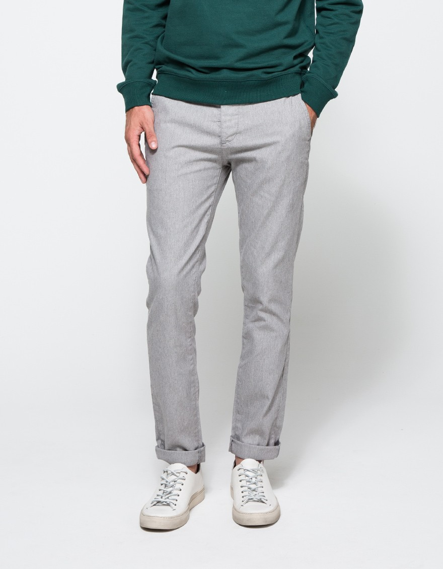 Topman Light Grey Oxford Skinny Chino in Gray for Men | Lyst