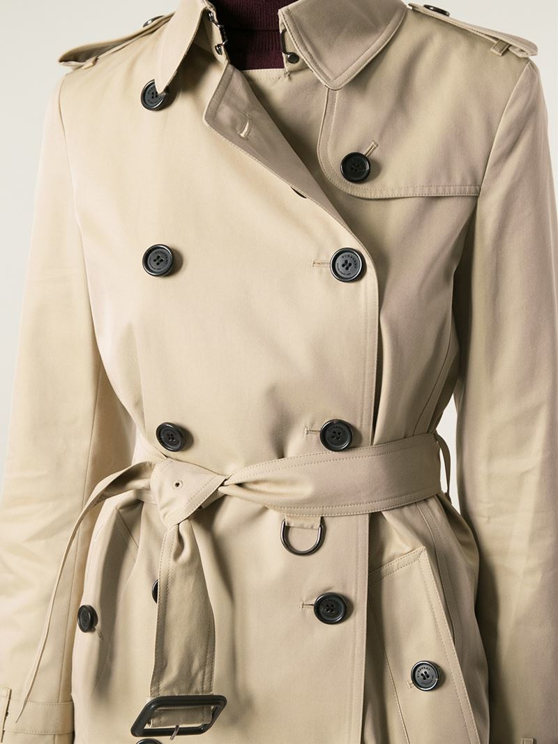 Burberry 'buckingham' Trench Coat in Natural | Lyst