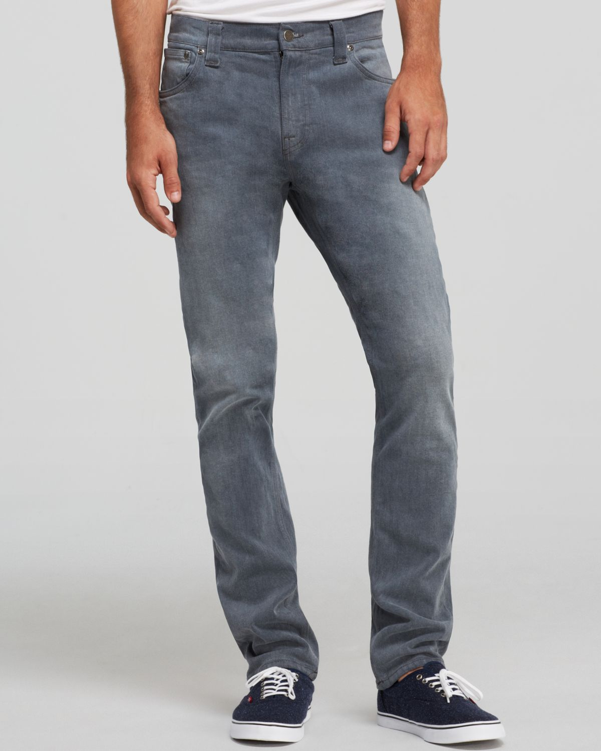 Nudie Jeans - Thin Finn Organic Slim Fit In Lighter Shade in Gray for ...