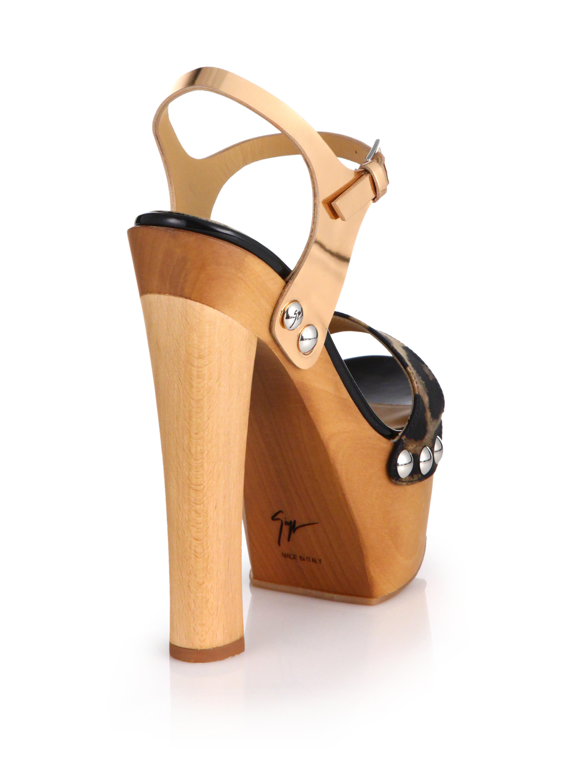 Giuseppe Zanotti Wooden Clog Platform Sandals | Lyst