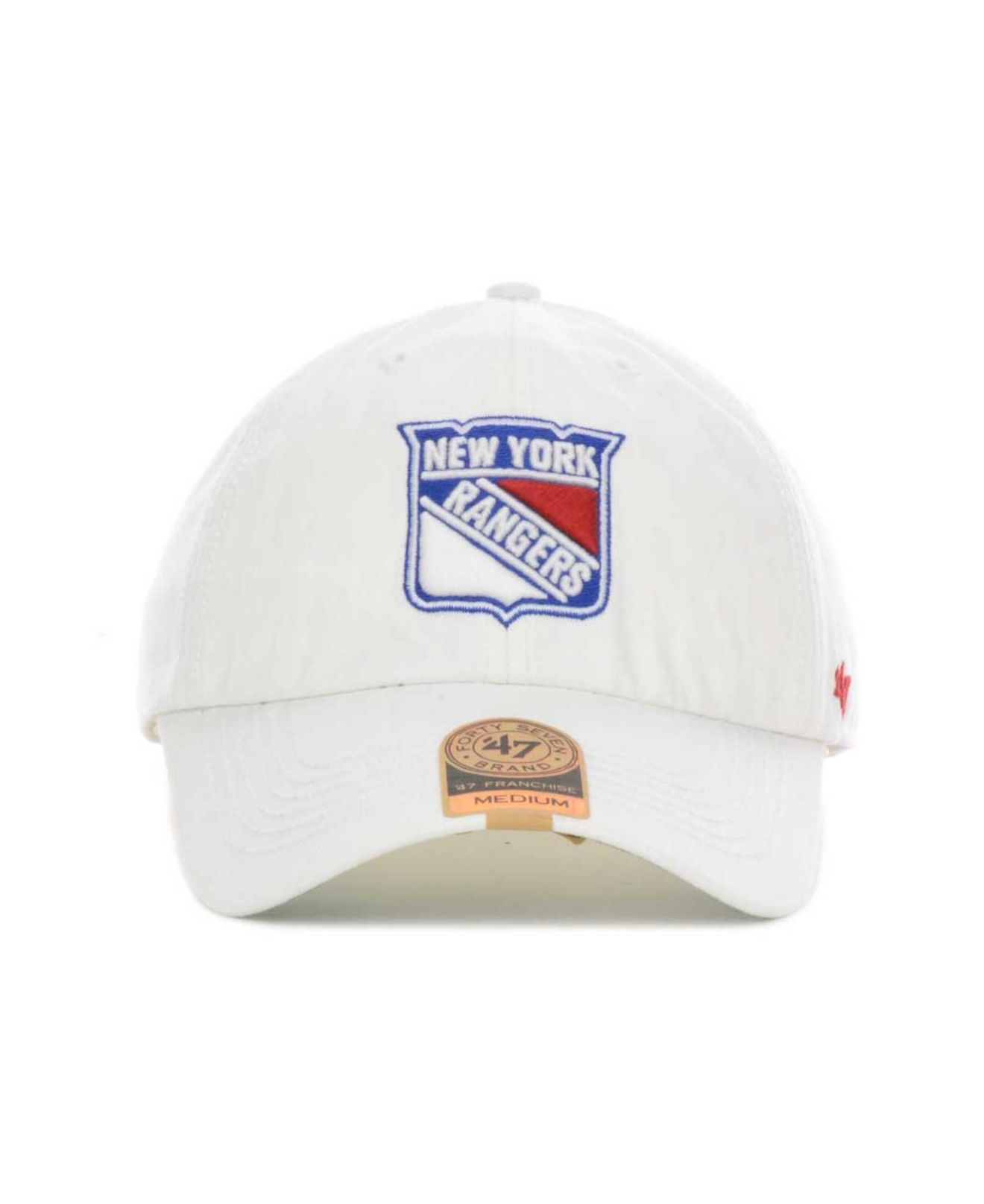 47 Brand NHL NY Rangers Snapback Cap In White for Men