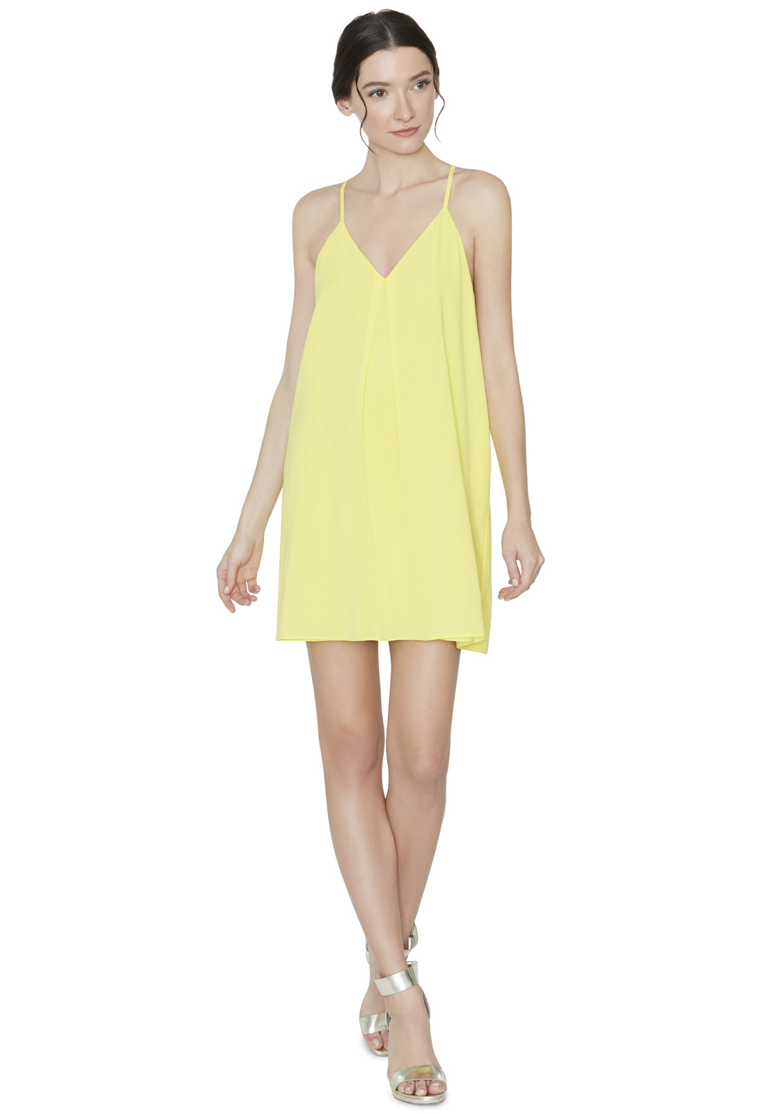 Lyst Alice Olivia Lemon Fierra Y Back Tank Dress In Yellow Gallery