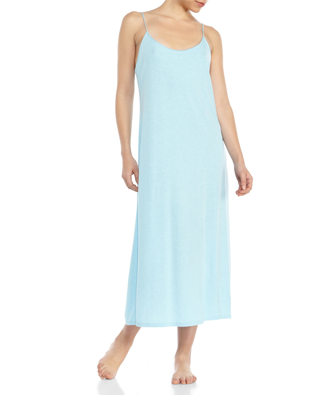Natori Light Blue Shangri-La Nightgown in Blue (Light Blue) | Lyst