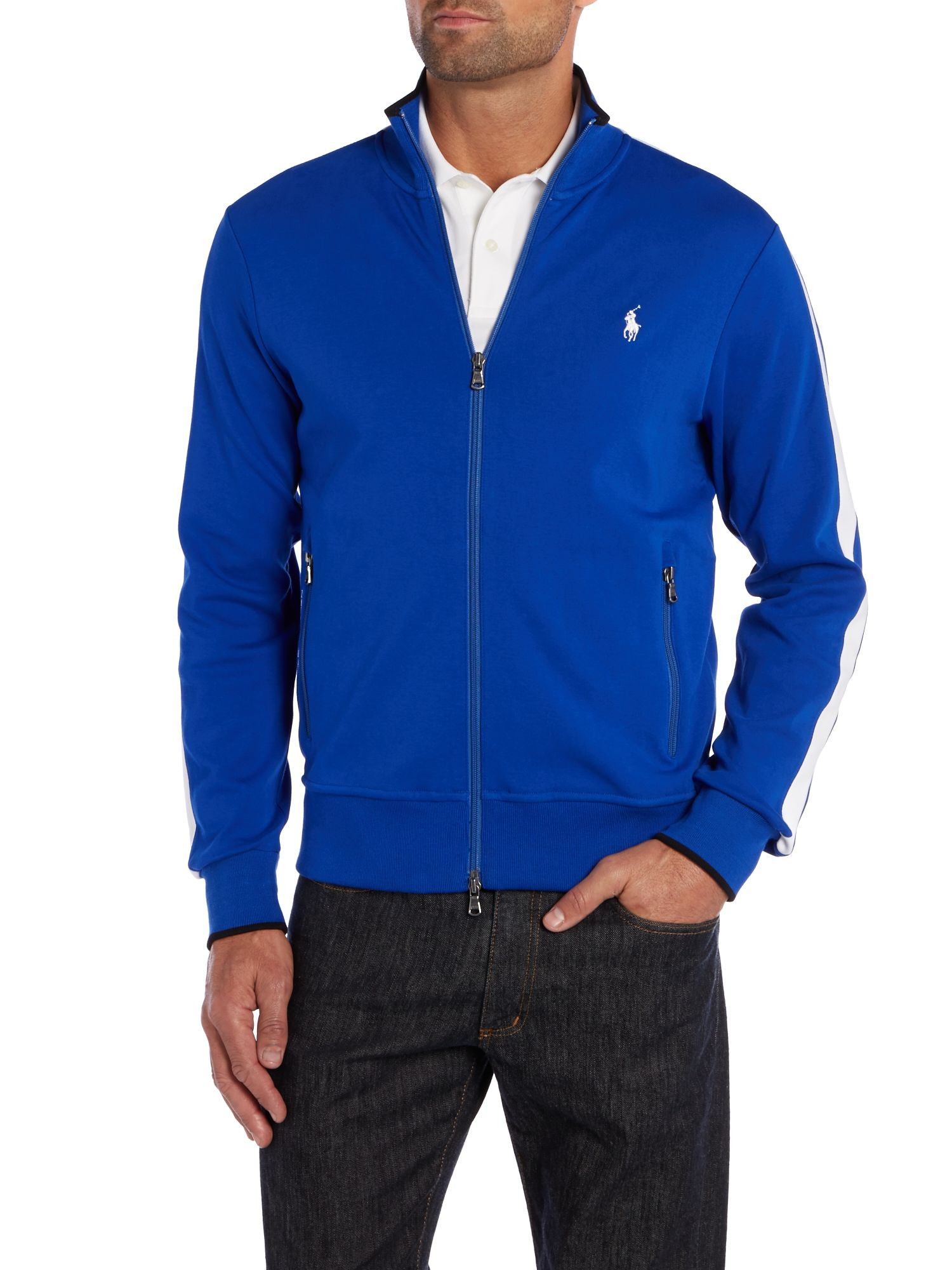 Polo ralph lauren Zip Thru Sweat Shirt in Blue for Men (Royal Blue) | Lyst