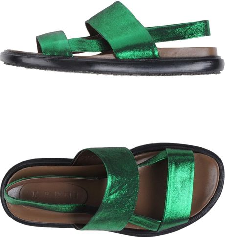Marni Sandals in Green (Emerald green) | Lyst
