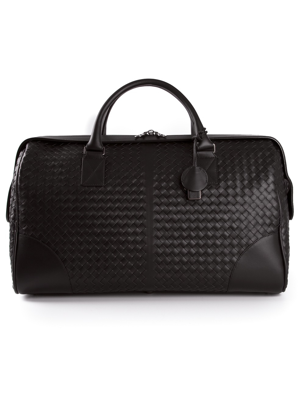 black leather mens holdall