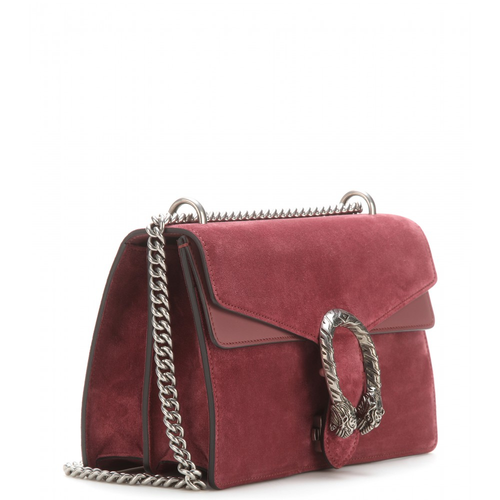 Gucci Dionysus Suede and Leather Shoulder Bag in Purple - Lyst