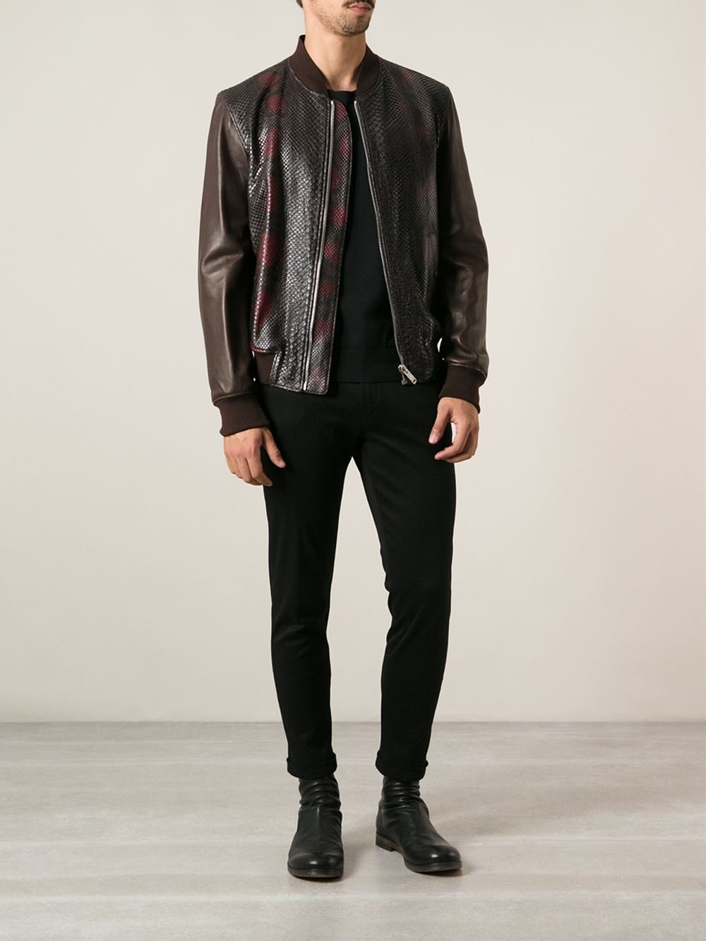 Alexander McQueen Python Skin Jacket in Brown for Men - Lyst