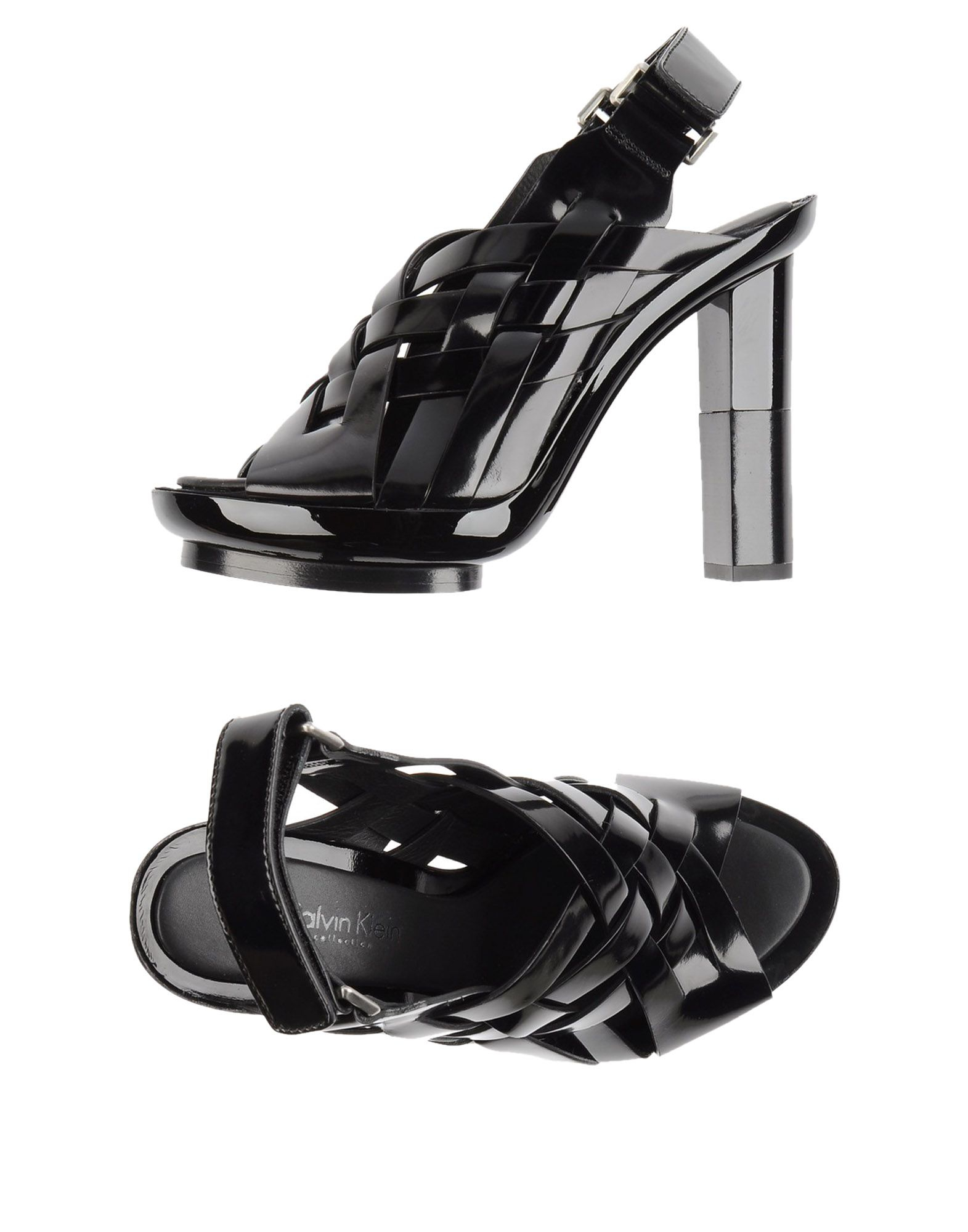 calvin klein black strappy sandals